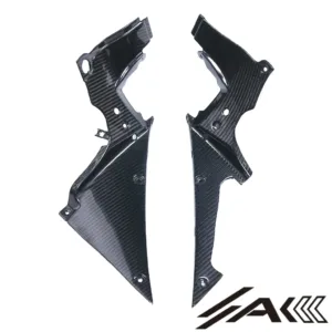 AK Carbon 100% Dry Carbon Fiber Dashboard Inner Covers—Fits Yamaha R1 2020-2024
