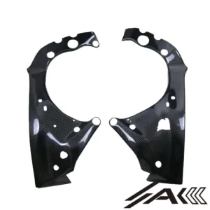 AK Carbon 100% Dry Carbon Fiber Frame Covers Protectors—Fits Yamaha R1 2020-2024
