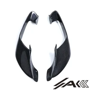 AK Carbon 100% Dry Carbon Fiber YZF R1 R1M Carbon Fiber Winglet Fixed Wind Wing Aerodynamic—Fits Yamaha R1 2020-2024