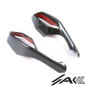AK Carbon 100% Dry Carbon Fiber Rearview Mirror Covers— Fits Yamaha R1 2020-2024