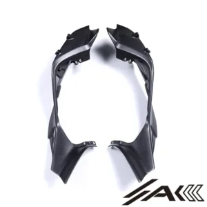 Premium Yamaha R6 carbon lower fairing installed on bike