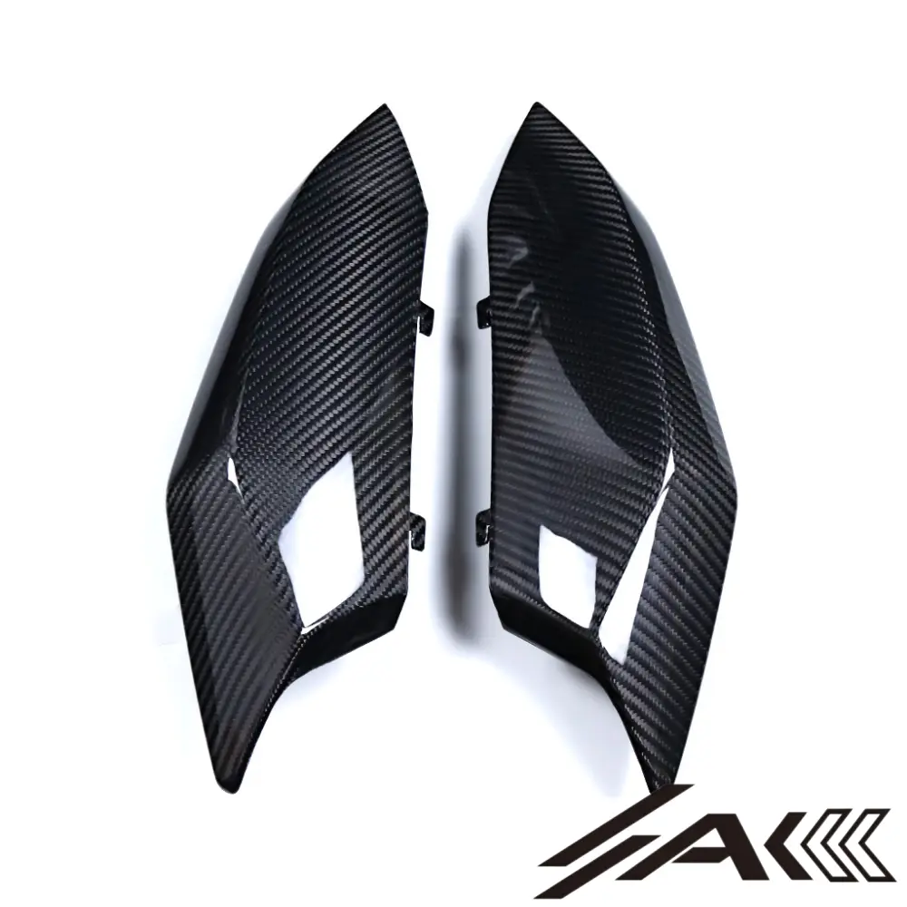 Triumph Daytona 660 Dry carbon fiber Rear Side Panels | AK Carbon triumph daytona 660 dry carbon fiber rear side panels ak carbon