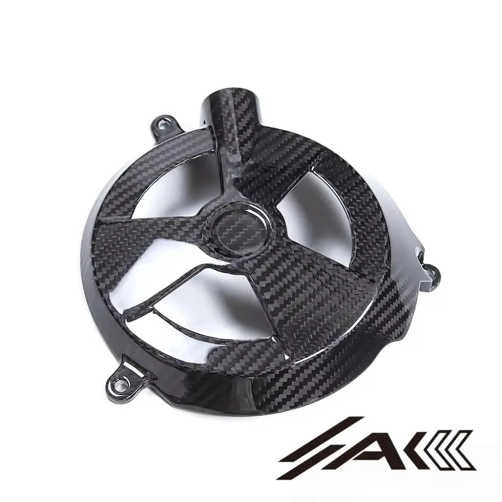 2025 Bmw M1000rr Carbon Clutch Cover Texture Close-up details of Twill Weave Glossy carbon fiber texture for BMW M1000RR