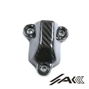 Side profile view of AK Carbon watercooler cover upgrade on BMW M1000RR