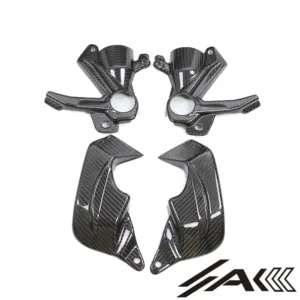 AK Carbon 100% Dry Carbon Fiber LMotorcycle Brake Caliper Cooling Air Ducts Radiator Cooler—Fits For BMW S1000RR 2025+
