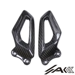 AK Carbon 100% Dry Carbon Fiber Rearset Plate Foot Peg Protector Heel Guards—Fits For BMW S1000RR 2025+