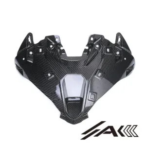 BMW M1000RR Carbon Fiber Motorcycle Front Headlight Nose Cowl Air Intake Cover Installed