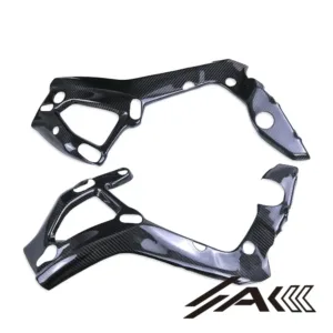 BMW S1000RR M1000RR Carbon Fiber Frame Covers Protectors Fairing Installed