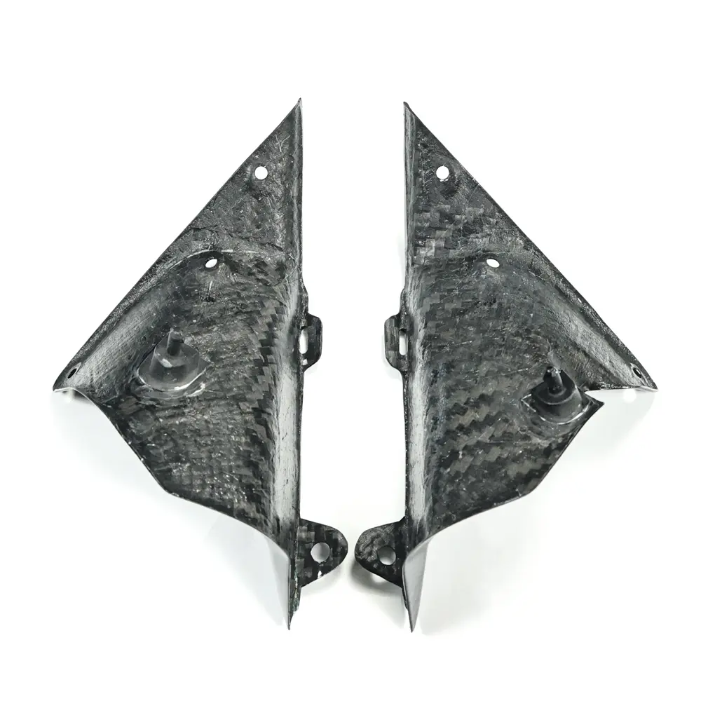 Angled View of Kawasaki Z900 Carbon Fiber Inner Radiator Covers Angled View of Kawasaki Z900 Carbon Fiber Inner Radiator Covers