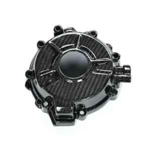 Angled View of BMW S1000XR Carbon Fiber Engine Protection Guard Cover