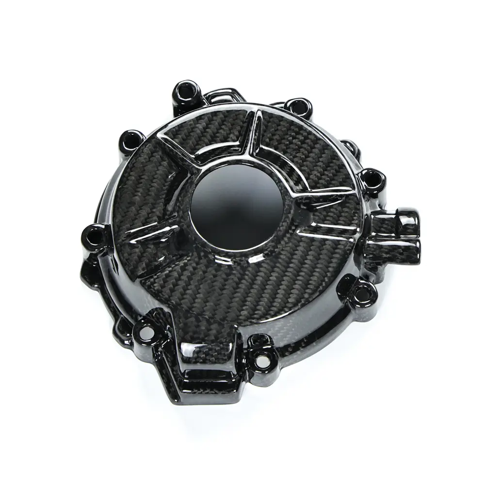 Angled View of BMW S1000XR Carbon Fiber Engine Protection Guard Cover Angled View of BMW S1000XR Carbon Fiber Engine Protection Guard Cover