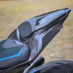 Carbon Fiber Weave Detail on Kawasaki Ninja ZX-4R/ZX-4RR Rear Seat Center Panel Cover