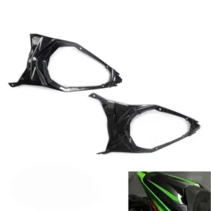 Angled View of Kawasaki Ninja ZX-4R/ZX-4RR/ZX-25R Carbon Fiber Rear Upper Tail Seat Cover