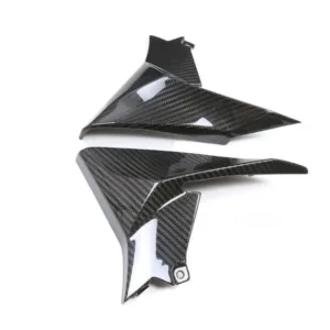 Angled View of Kawasaki Z900 Carbon Fiber Side Fairing Radiator Cover Panel