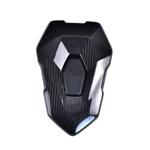 Angled View of BMW S1000R Carbon Fiber Rear Pillion Seat Cover