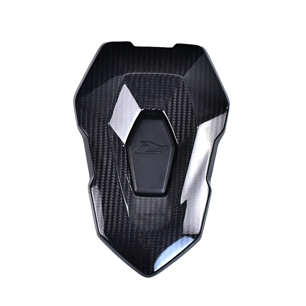 Angled View of BMW S1000R Carbon Fiber Rear Pillion Seat Cover Angled View of BMW S1000R Carbon Fiber Rear Pillion Seat Cover