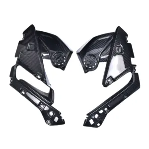 Angled View of BMW S1000R Carbon Fiber Inner Side Cover Panels