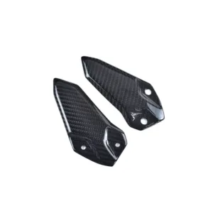 Carbon Fiber Weave Detail on Kawasaki Ninja ZX-4R/ZX-4RR Rearset Heel Guards