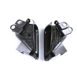 Angled View of Yamaha MT-09/FZ-09 Carbon Fiber Front Fuel Tank Air Intake Covers