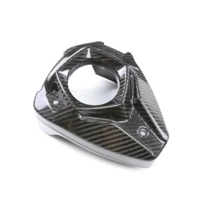 Angled View of Kawasaki Z H2 Carbon Fiber Exhaust Pipe Heat Shield Cover
