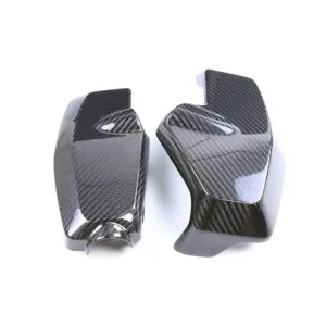 Angled View of Carbon Fiber Front Radiator Side Covers for Harley-Davidson Sportster S 1250 and Nightster RH975