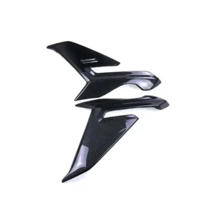 Angled View of BMW S1000R Carbon Fiber Lower Air Guide Side Panels