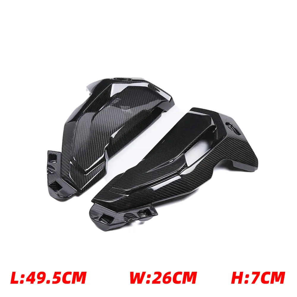 Side View of BMW S1000XR Carbon Fiber Radiator Side Panels Side View of BMW S1000XR Carbon Fiber Radiator Side Panels