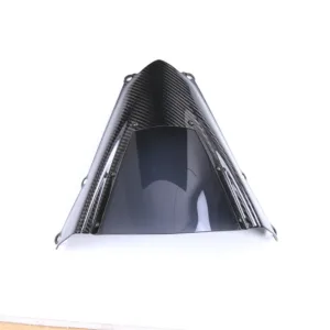 Carbon Fiber Weave Detail on Kawasaki Ninja H2 H2R Front Windscreen Wind Deflectors