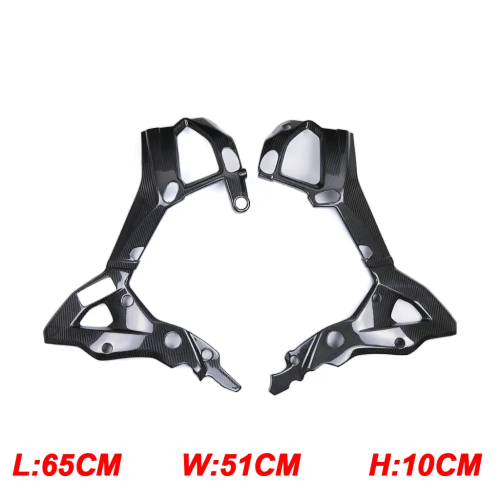 Side View of BMW S1000XR Carbon Fiber Frame Covers Side View of BMW S1000XR Carbon Fiber Frame Covers