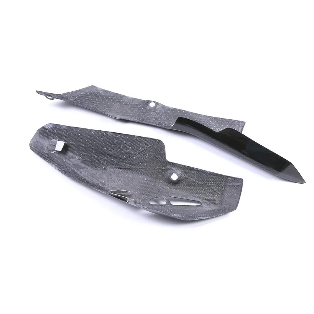 Carbon Fiber Weave Detail on Kawasaki Ninja H2 H2R Exhaust Pipe Heat Shield Cover Carbon Fiber Weave Detail on Kawasaki Ninja H2 H2R Exhaust Pipe Heat Shield Cover