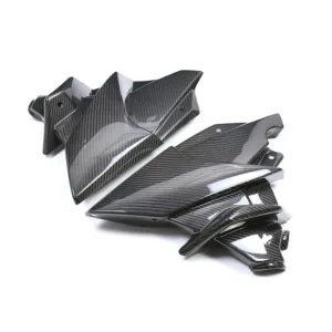 Angled View of Yamaha MT-09/FZ-09 Carbon Fiber Lower Engine Spoiler Belly Pan