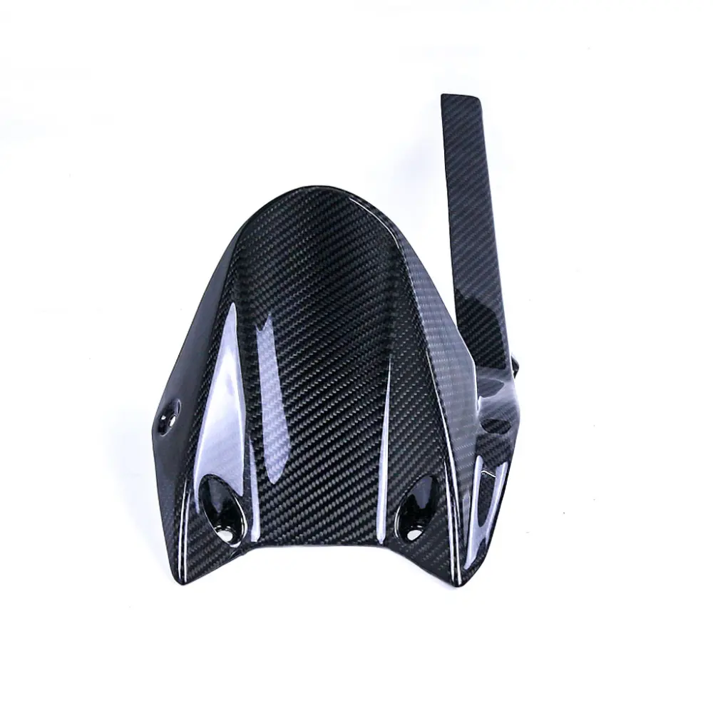 Angled View of Triumph Street Triple 765 RS Carbon Fiber Rear Fender Chain Guard Angled View of Triumph Street Triple 765 RS Carbon Fiber Rear Fender Chain Guard