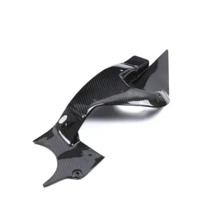 Angled View of Kawasaki Ninja H2 H2R Carbon Fiber Swingarm Guard Cover