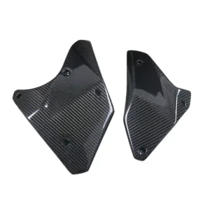 Angled View of Kawasaki Ninja H2 H2R Carbon Fiber Lower Side Panels Belly Pan Fairing