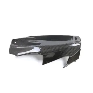 Angled View of Aprilia RS 660 Carbon Fiber Belly Pan Lower Fairing