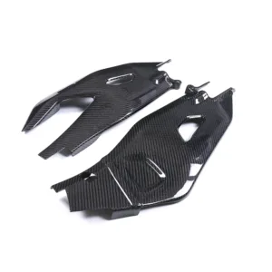 Angled View of Yamaha MT-10/FZ-10 Carbon Fiber Swingarm Covers