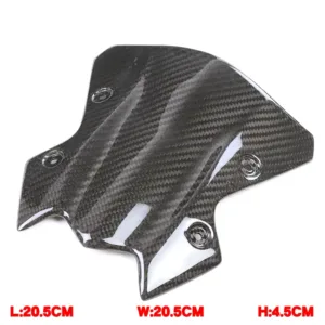Side View of Kawasaki Z900 Carbon Fiber Windscreen Wind Deflector Dash Panel Cover