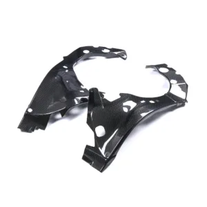 Angled View of Yamaha MT-10/FZ-10 Carbon Fiber Frame Covers