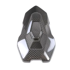 Angled View of BMW S1000R Carbon Fiber Rear Seat Back Cover