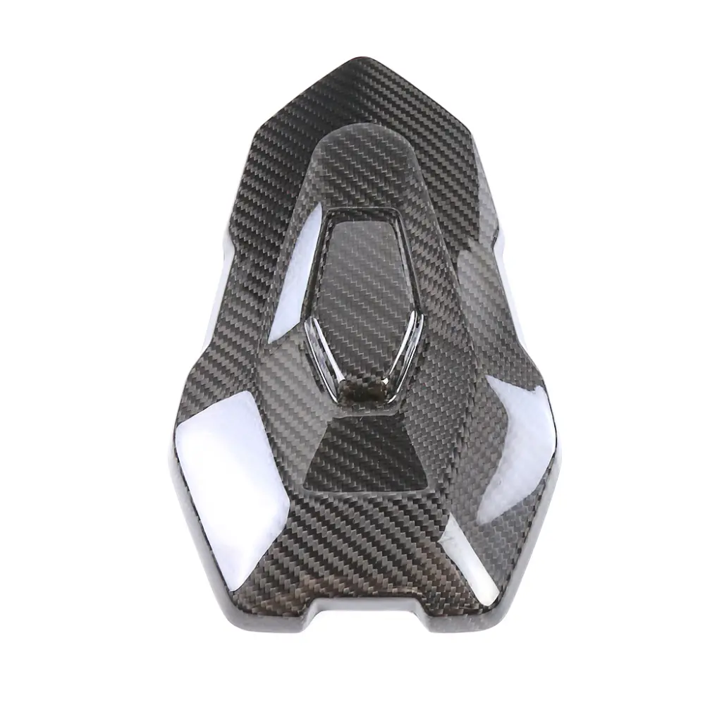 Angled View of BMW S1000R Carbon Fiber Rear Seat Back Cover Angled View of BMW S1000R Carbon Fiber Rear Seat Back Cover