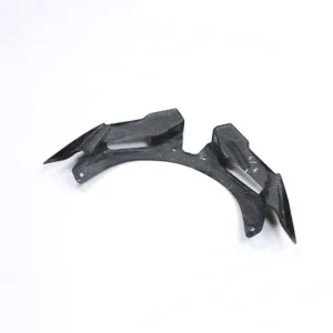 Carbon Fiber Weave Detail on Kawasaki Ninja ZX-4R/ZX-4RR Front Lower Winglet Covers