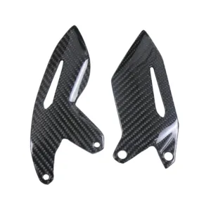 2015-2024 Kawasaki Ninja H2 H2R Carbon Fiber Rear Footrest Heel Guard Plates