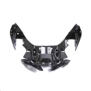 Angled View of BMW S1000XR Carbon Fiber Front Beak Extension Fairings