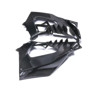 Angled View of Honda CBR1000RR-R Carbon Fiber Side Fairing Spoiler Covers