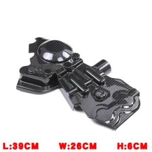 Side View of Yamaha MT-09/FZ-09 Carbon Fiber Engine Protective Cover