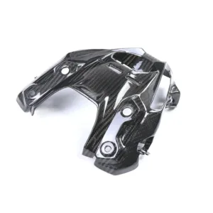 Angled View of Yamaha MT-09/FZ-09 Carbon Fiber Front Nose Headlight Fairing