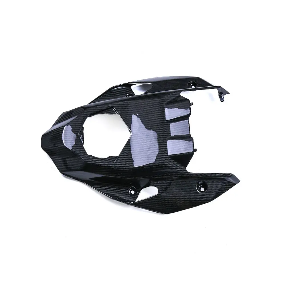 Carbon Fiber Weave Detail on BMW S1000R Rear Seat Cowl Upper Fairing Carbon Fiber Weave Detail on BMW S1000R Rear Seat Cowl Upper Fairing