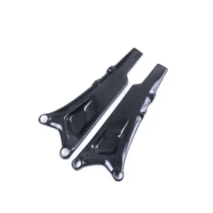 Angled View of Honda CBR1000RR Carbon Fiber Underseat Subframe Side Panels