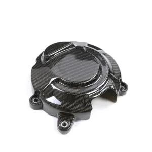 Angled View of Kawasaki Ninja ZX-4R/ZX-4RR Carbon Fiber Engine Cover Protector