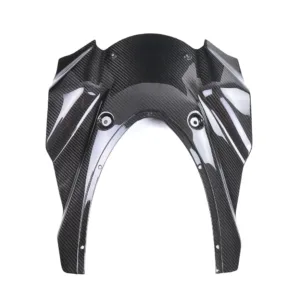 Angled View of BMW S1000XR Carbon Fiber Windscreen